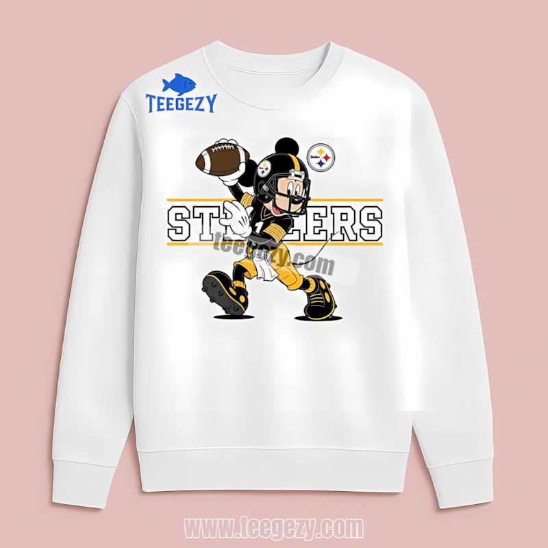 Pittsburgh SLong Sleevelers Mickey Quarterback Football Trendy Shirt Pittsburgh SLong Sleevelers Mickey Quarterback Football Trendy Shirt