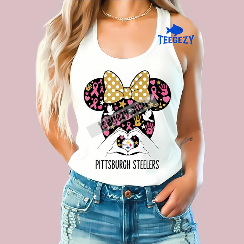 Pittsburgh STanktoplers Minnie Mouse Breast Cancer Awareness Shirt Pittsburgh STanktoplers Minnie Mouse Breast Cancer Awareness Shirt