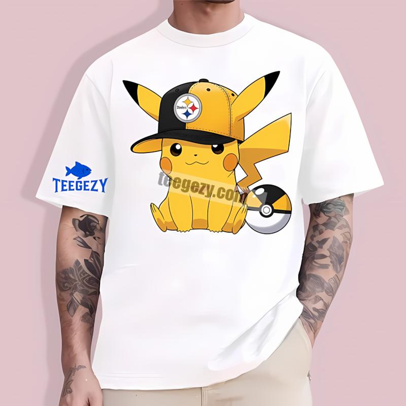 Pittsburgh ST-Shirtlers Pikachu Wearing Hat All Day Shirt Pittsburgh ST-Shirtlers Pikachu Wearing Hat All Day Shirt
