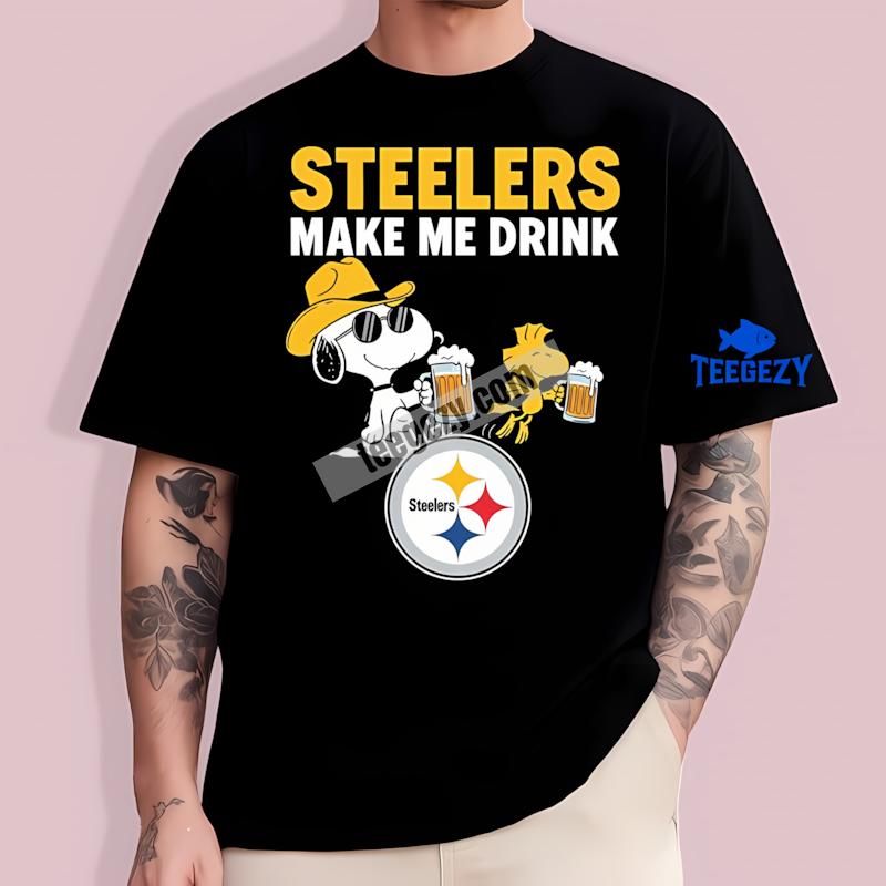 Pittsburgh ST-Shirtlers Snoopy Make Me Drink Unisex Shirt Pittsburgh ST-Shirtlers Snoopy Make Me Drink Unisex Shirt