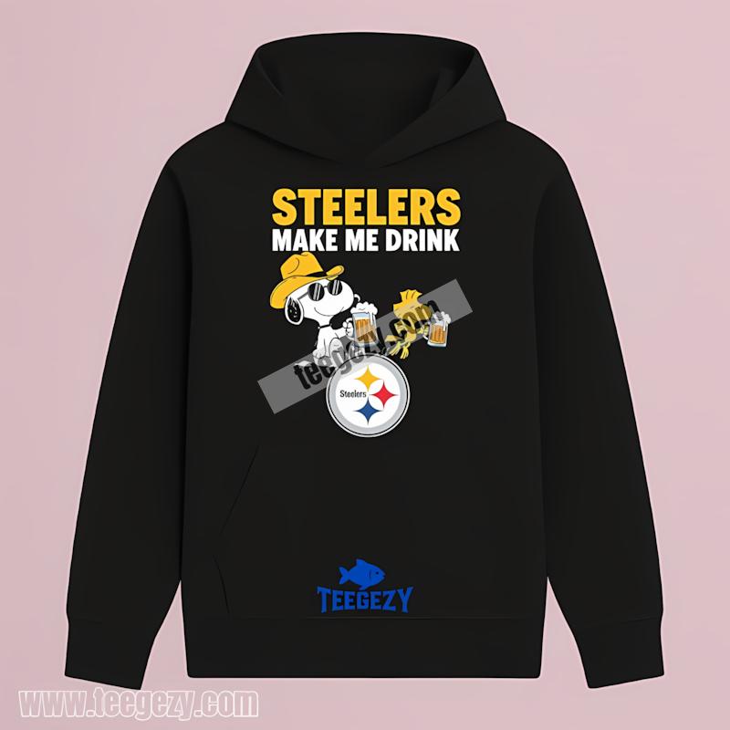 Pittsburgh SHoodielers Snoopy Make Me Drink Unisex Shirt Pittsburgh SHoodielers Snoopy Make Me Drink Unisex Shirt