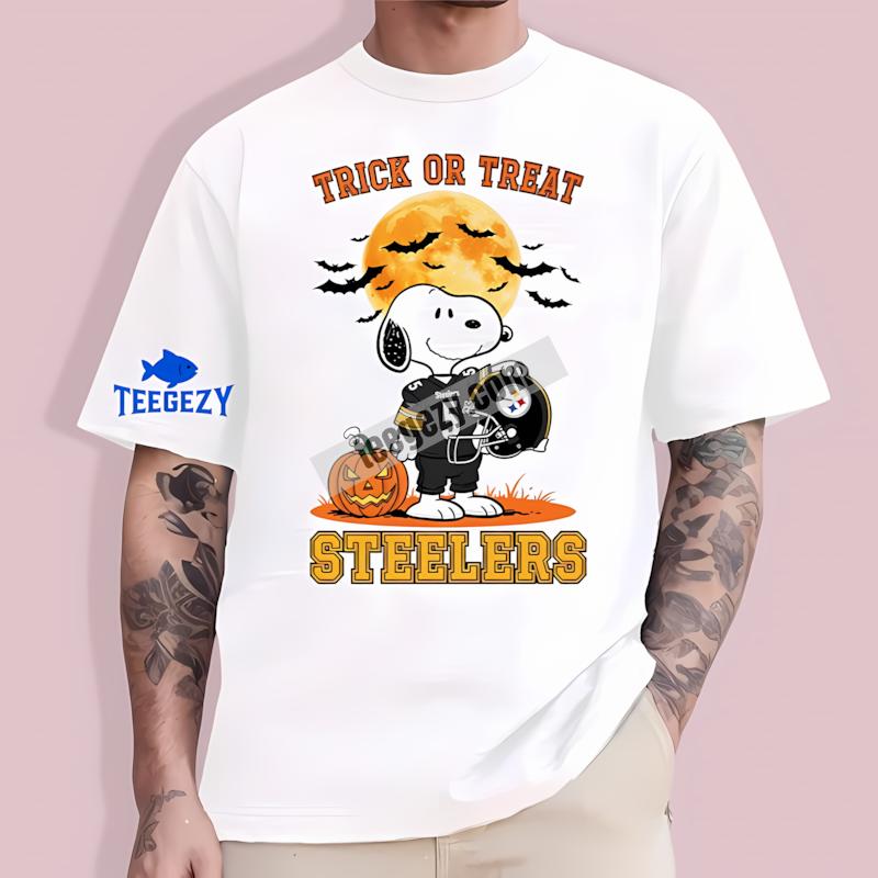 Pittsburgh ST-Shirtlers Snoopy Trick Or Treat Cotton Shirt Pittsburgh ST-Shirtlers Snoopy Trick Or Treat Cotton Shirt