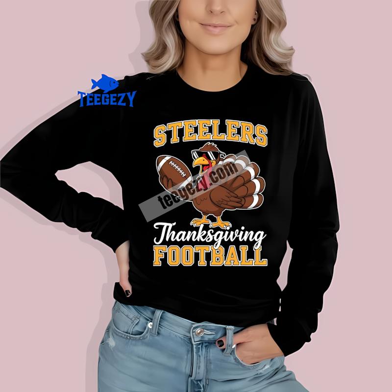 Pittsburgh SLong Sleevelers Thanksgiving Football Turkey Shirt Design Online Pittsburgh SLong Sleevelers Thanksgiving Football Turkey Shirt Design Online