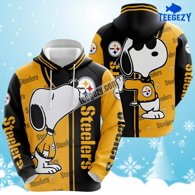 Pittsburgh Steelers Snoopy Christmas Yellow Black Dad Mom 3D Hoodie Pittsburgh Steelers Snoopy Christmas Yellow Black Dad Mom 3D Hoodie