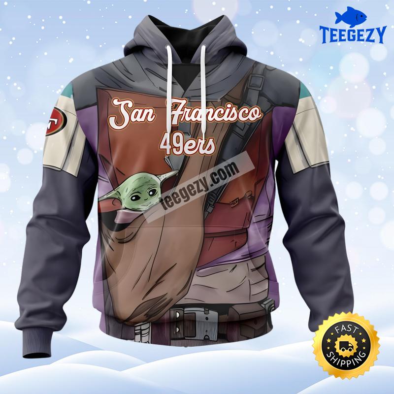 San Francisco 49Ers Baby Yoda Grey Novelty 3D Hoodie San Francisco 49Ers Baby Yoda Grey Novelty 3D Hoodie