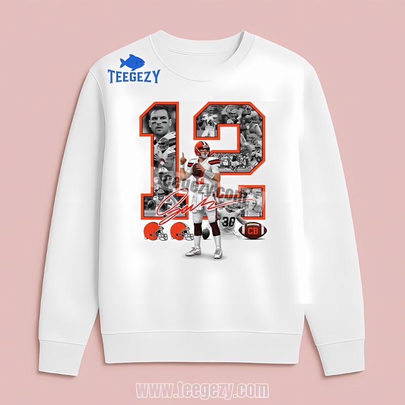 Shedeur Sanders Cleveland Browns Number 12 Collage Quarterback Long Sleeve Shedeur Sanders Cleveland Browns Number 12 Collage Quarterback Long Sleeve