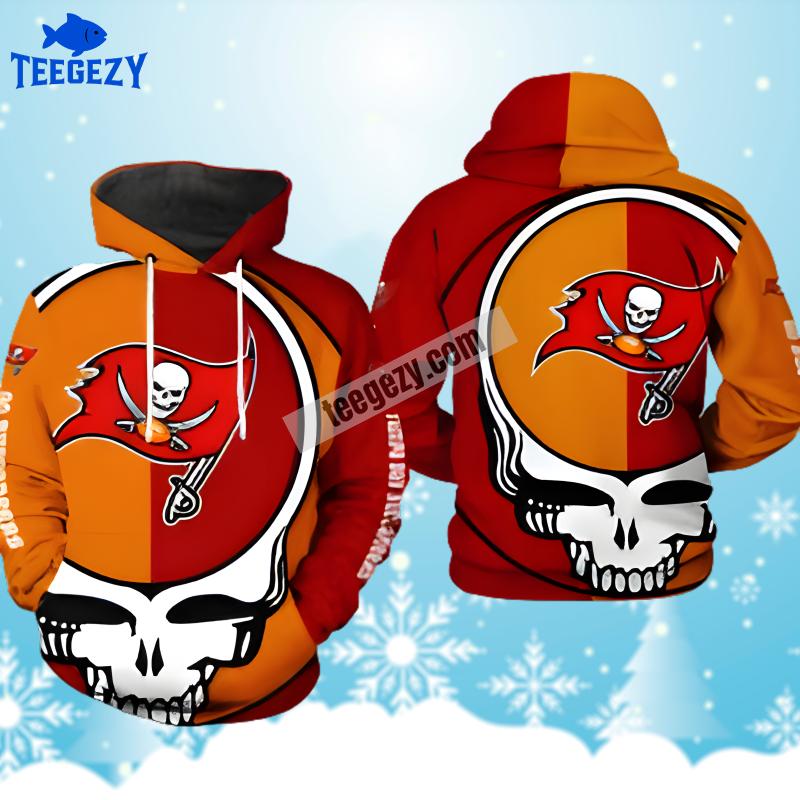 Tampa Bay Buccaneers Grateful Dead Red Yellow 3D Hoodie Tampa Bay Buccaneers Grateful Dead Red Yellow 3D Hoodie