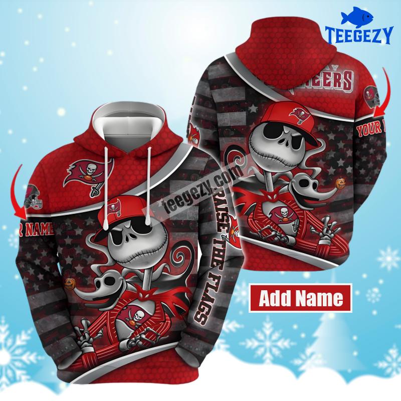 Tampa Bay Buccaneers Jack Skellington Zero Red Realistic Personalized 3D Hoodie Tampa Bay Buccaneers Jack Skellington Zero Red Realistic Personalized 3D Hoodie