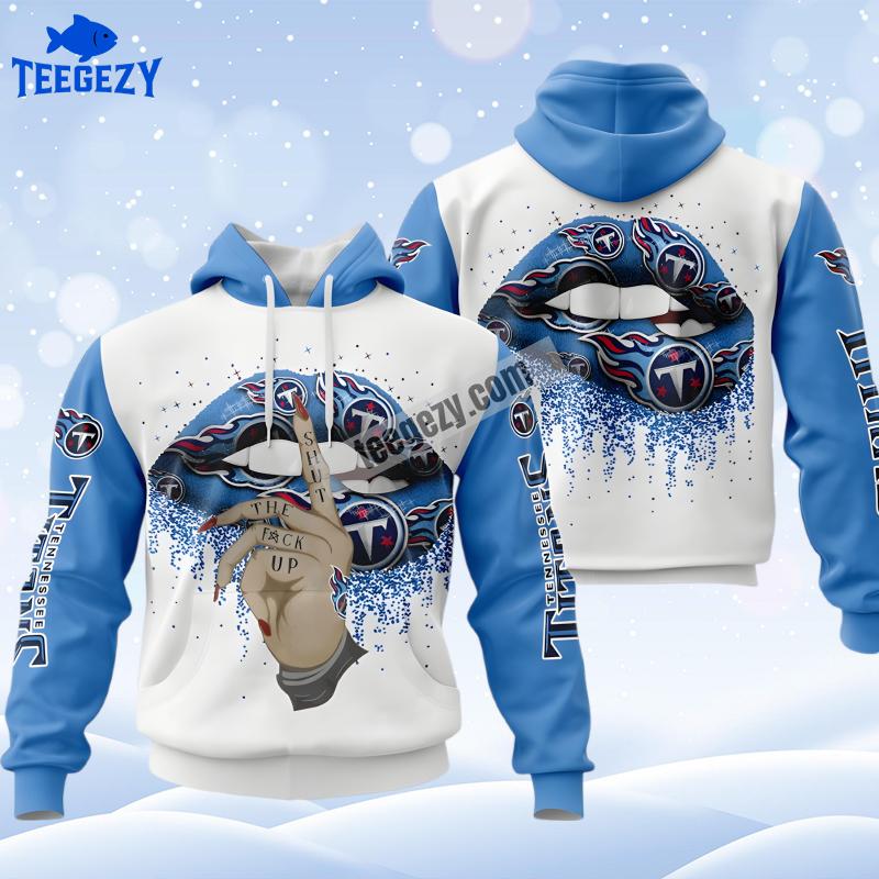 Tennessee Titans Lips With Logo White Blue 3D Hoodie Tennessee Titans Lips With Logo White Blue 3D Hoodie