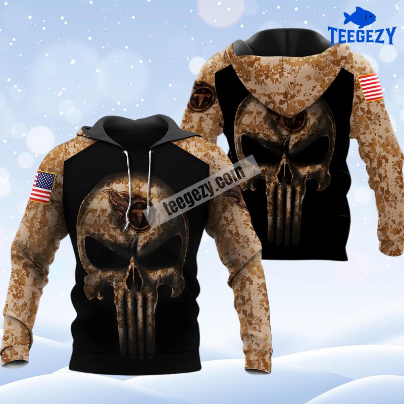 Tennessee Titans Skull Camo Black 3D Print Hoodie Tennessee Titans Skull Camo Black 3D Print Hoodie