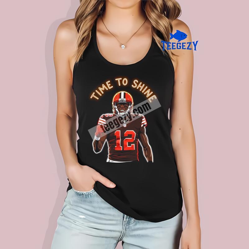 Time To Shine Shedeur Sanders Cleveland Browns Tanktop Time To Shine Shedeur Sanders Cleveland Browns Tanktop