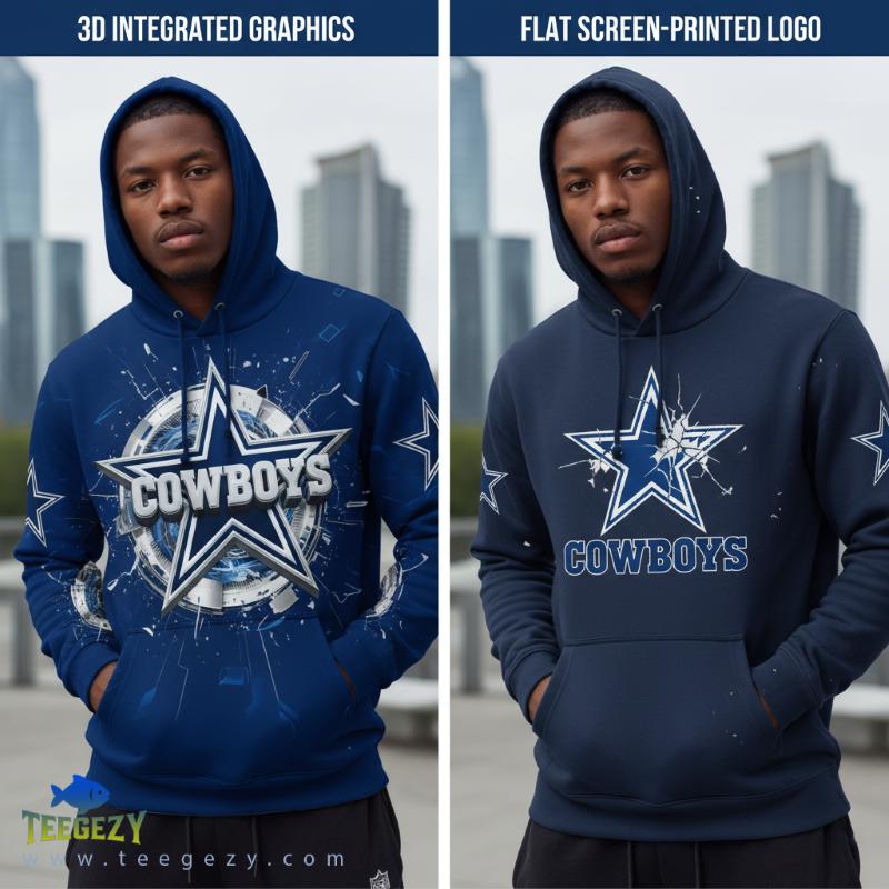 Cowboys 3D Hoodie Vs Standard Cowboys 3D Hoodie Vs Standard