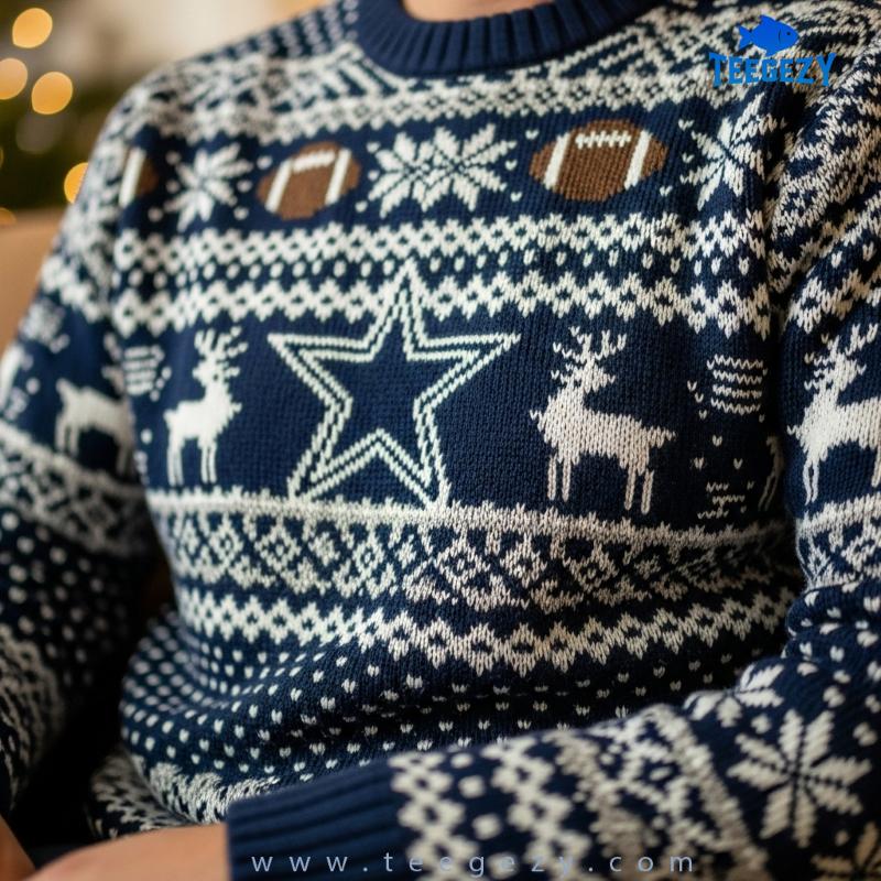 Dallas Cowboys Ugly Sweater Features Dallas Cowboys Ugly Sweater Features
