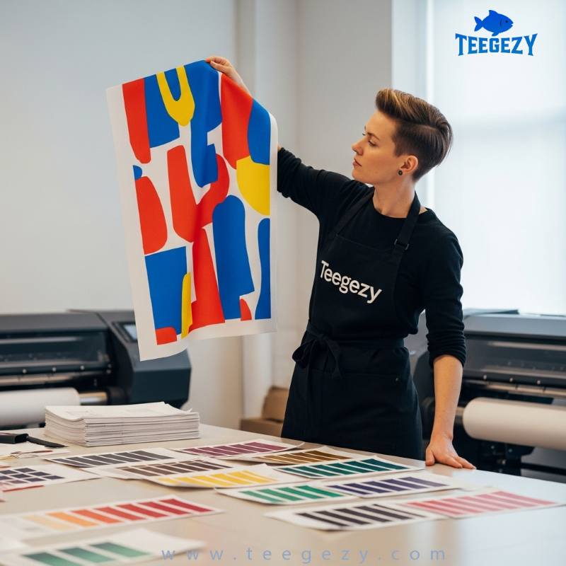 Teegezy Colors Pop Sublimation Process in Studio Teegezy Colors Pop Sublimation Process in Studio
