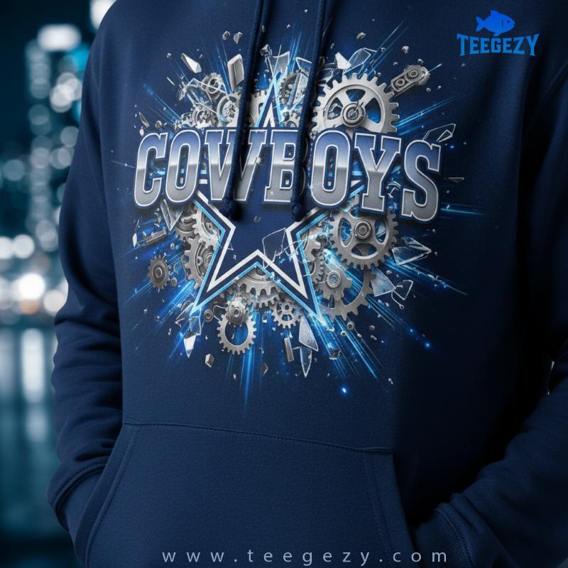 Teegezy Cowboys Hoodie Design Detail Teegezy Cowboys Hoodie Design Detail