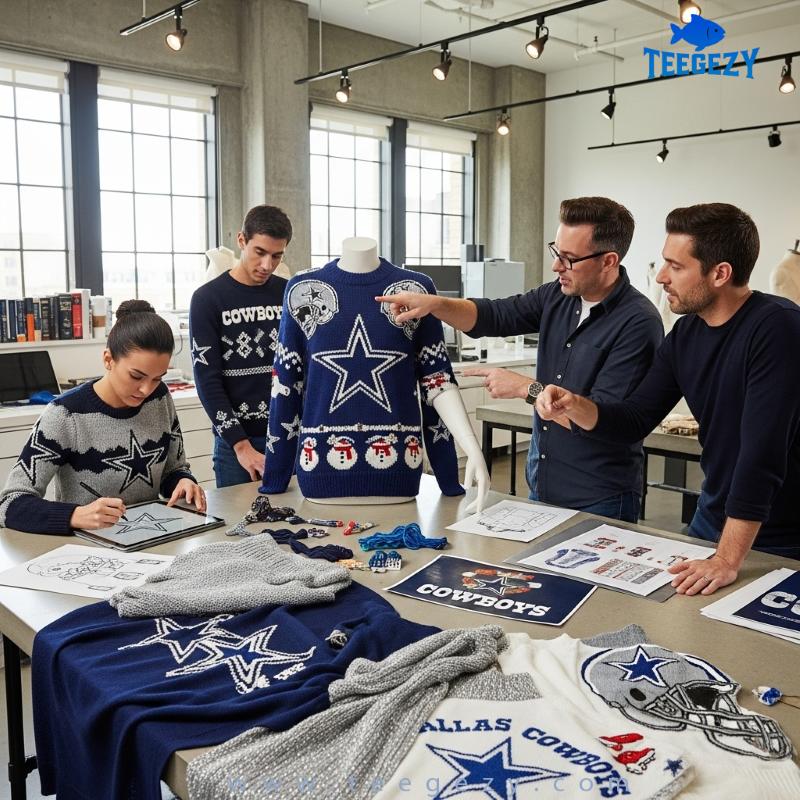 Teegezy Dallas Cowboys Ugly Sweater Design Teegezy Dallas Cowboys Ugly Sweater Design