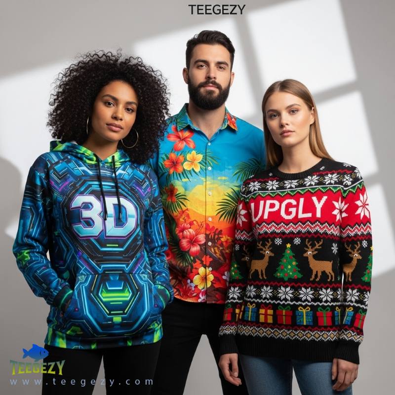 Why Teegezy Colors Pop Sublimation for 3D Hoodies Hawaiian Shirts Ugly Sweaters
