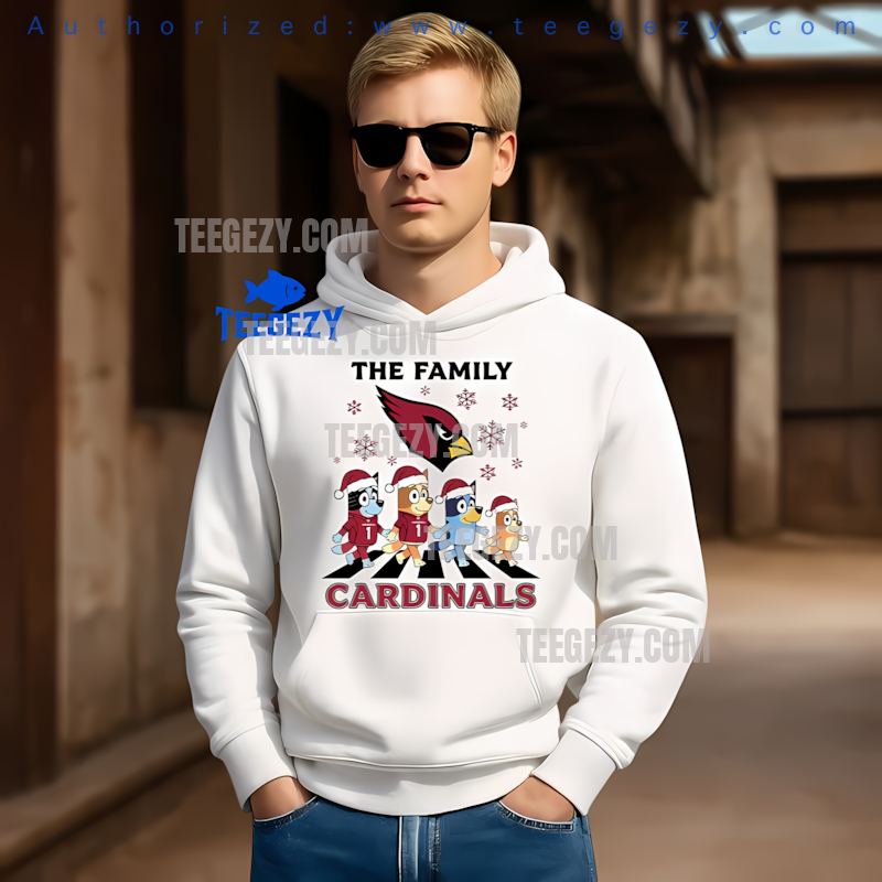 Arizona Cardinals Bluey Family Snowflake Christmas Hoodie Arizona Cardinals Bluey Family Snowflake Christmas Hoodie