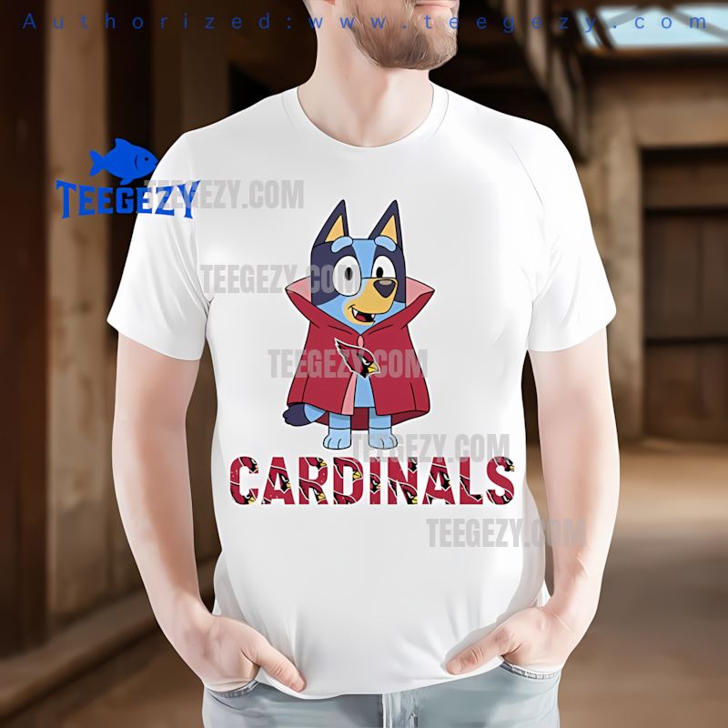 Arizona Cardinals Bluey Vampire Spooky Tee