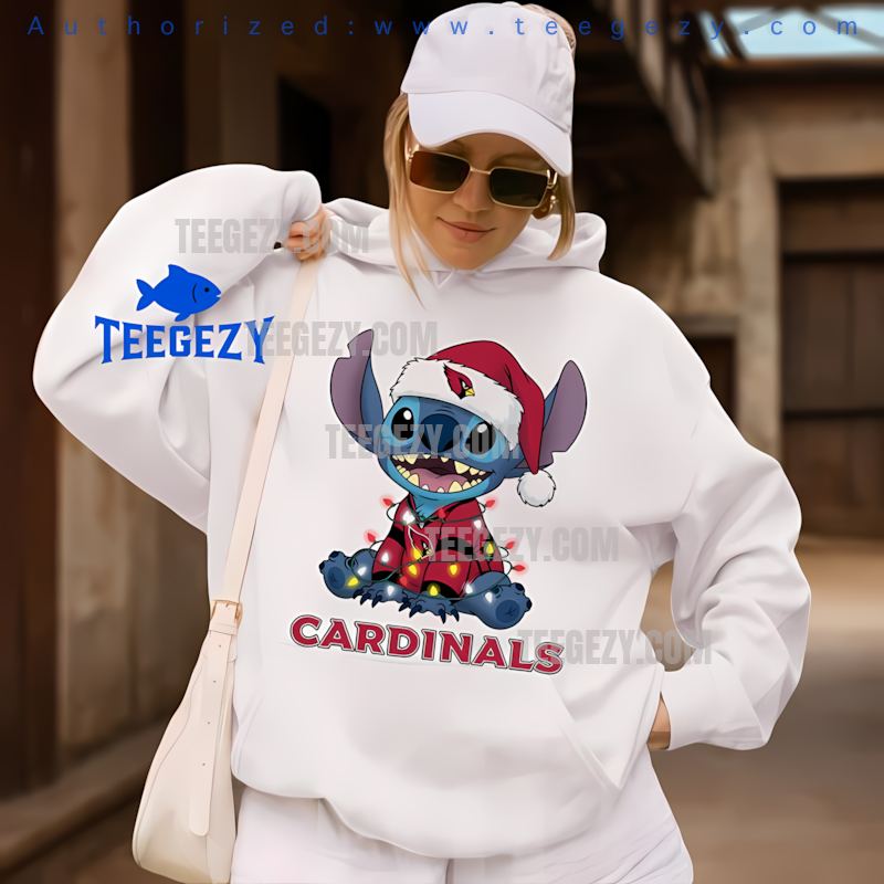 Arizona Cardinals Christmas Stitch Holiday Lights Hoodie Arizona Cardinals Christmas Stitch Holiday Lights Hoodie