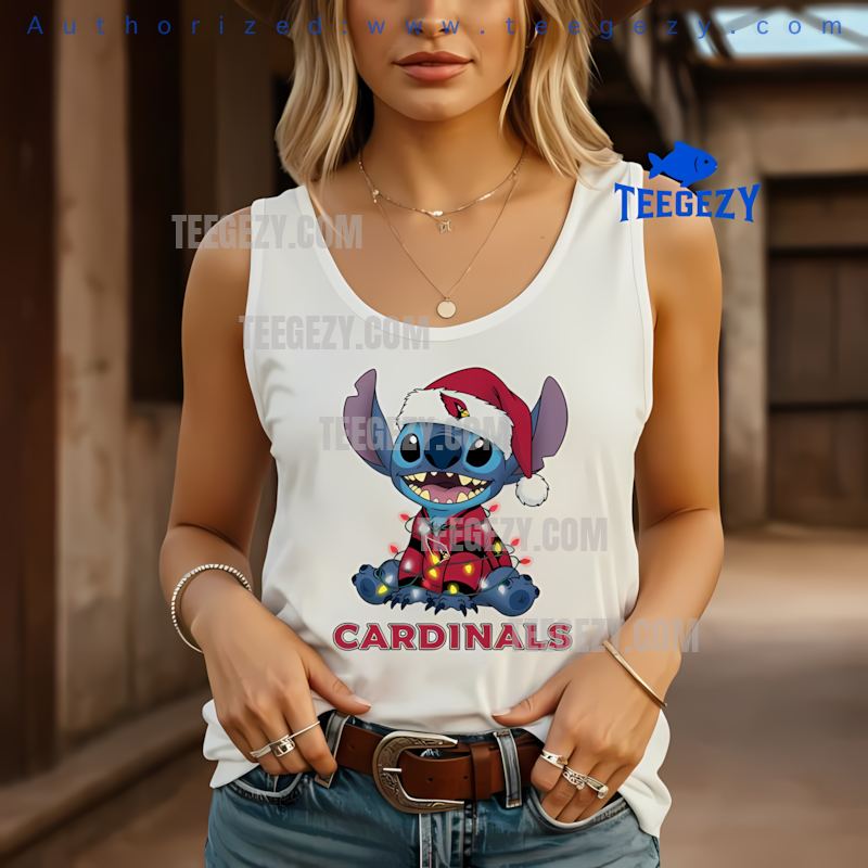 Arizona Cardinals Christmas Stitch Holiday Lights Tanktop Arizona Cardinals Christmas Stitch Holiday Lights Tanktop