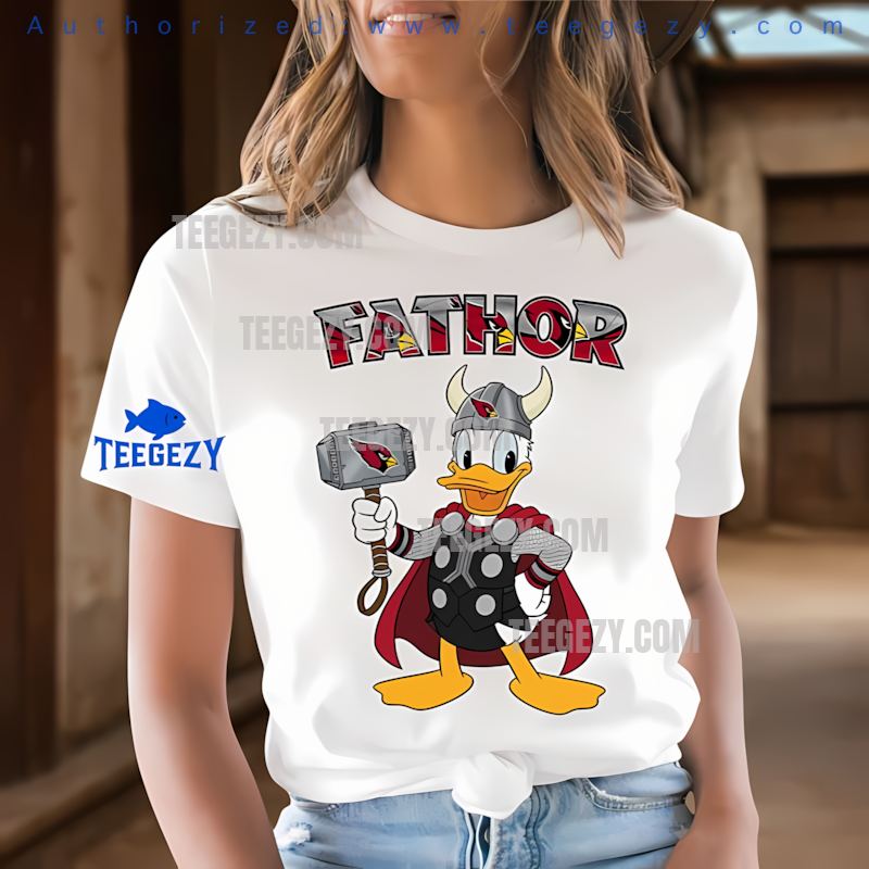 Arizona Cardinals Donald Duck Fathor Fun Shirt