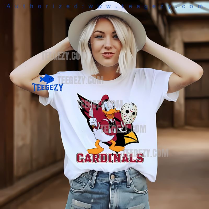 Arizona Cardinals Donald Duck Jason Mask Halloween Tee