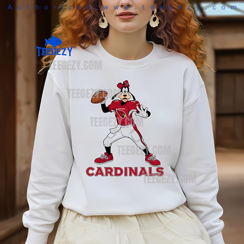 Arizona Cardinals Goofy Football Quarterback Fun Long Sleeve Arizona Cardinals Goofy Football Quarterback Fun Long Sleeve
