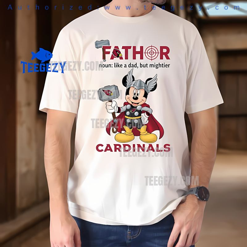 Arizona Cardinals Mickey Mouse Fathor Fun Shirt
