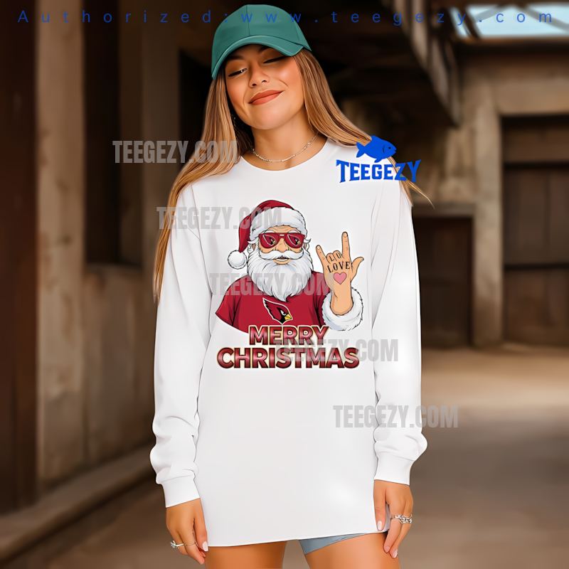 Arizona Cardinals Rock Santa Merry Christmas Holiday Long Sleeve Arizona Cardinals Rock Santa Merry Christmas Holiday Long Sleeve
