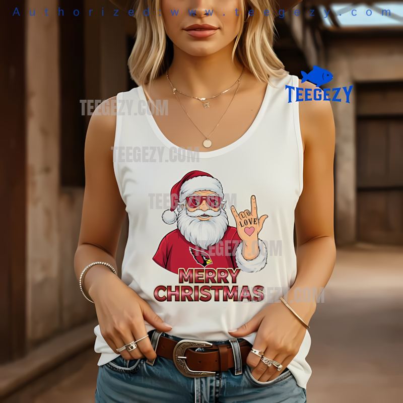 Arizona Cardinals Rock Santa Merry Christmas Holiday Tanktop Arizona Cardinals Rock Santa Merry Christmas Holiday Tanktop