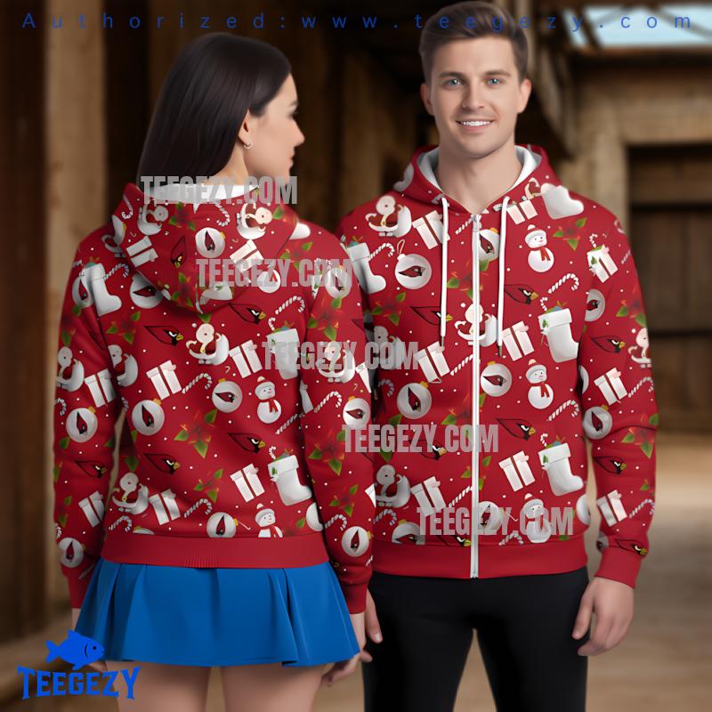 Arizona Cardinals Santa Claus Pattern 3D Ugly Hoodie Youth Arizona Cardinals Santa Claus Pattern 3D Ugly Hoodie Youth