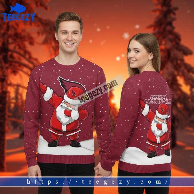 Arizona Cardinals Santa Claus Red Womens Ugly Xmas Sweater Arizona Cardinals Santa Claus Red Womens Ugly Xmas Sweater