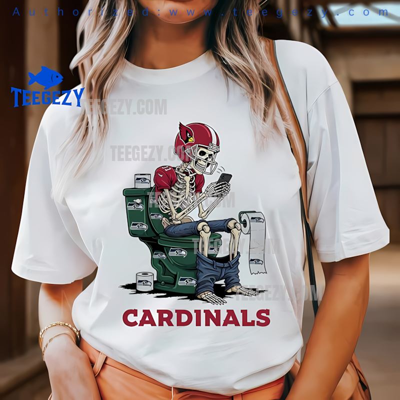 Arizona Cardinals Skeleton Toilet Seahawks Rivalry Tee