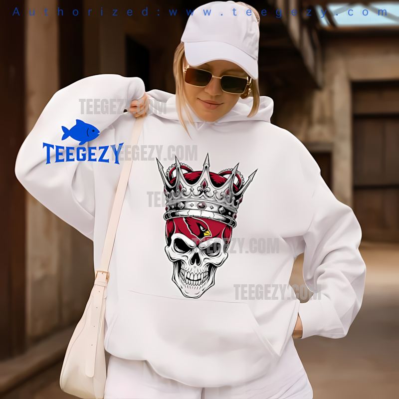 Arizona Cardinals Skull Crown Dark Grunge Halloween Hoodie Arizona Cardinals Skull Crown Dark Grunge Halloween Hoodie