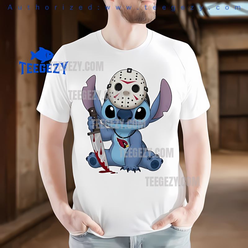 Arizona Cardinals Stitch Jason Halloween Costume Tee