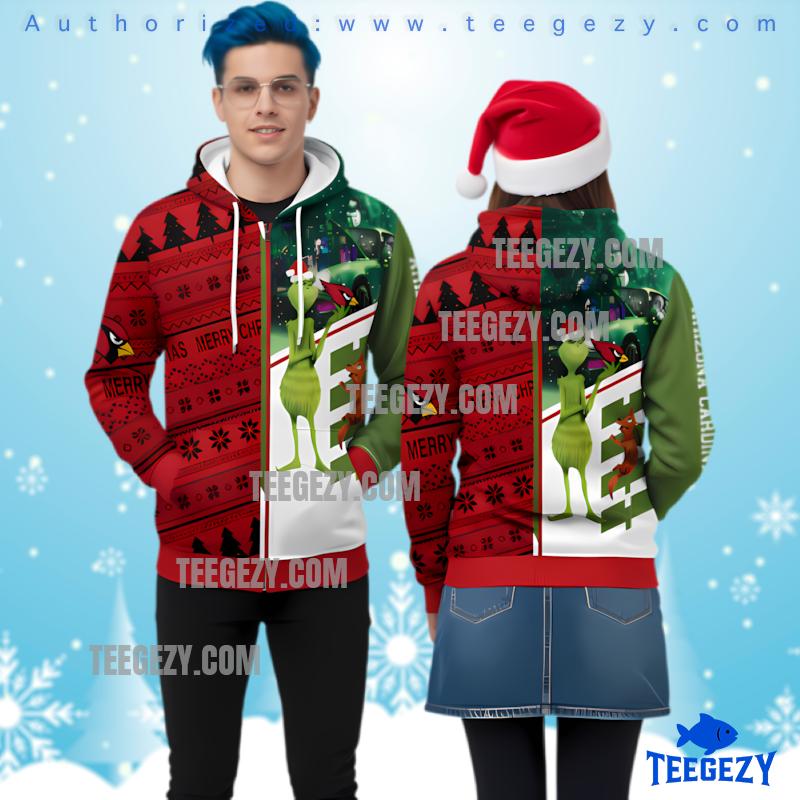 Arizona Cardinals Grogu Christmas 3D Ugly Hoodie Print