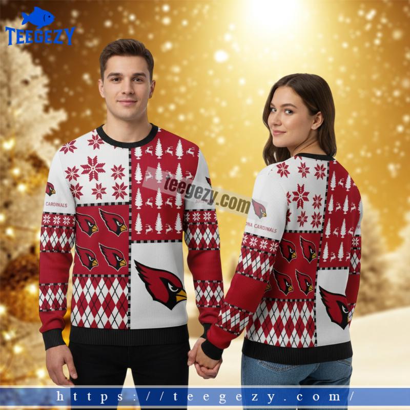 Arizona Cardinals Ugly Pattern Red Ladies Ugly Christmas Sweater Arizona Cardinals Ugly Pattern Red Ladies Ugly Christmas Sweater
