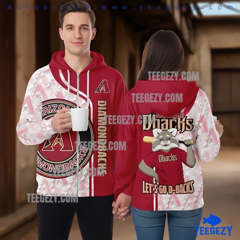 Arizona Diamondbacks Baxter The Bobcat 3D Pullover Hoodie Red