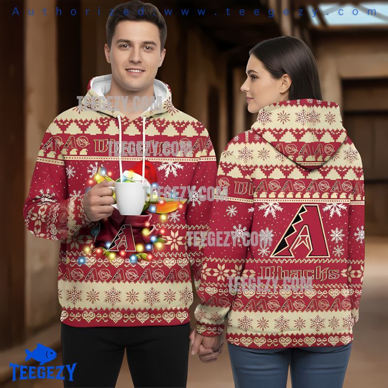 Arizona Diamondbacks Grogu Ugly 3D Zip Up Hoodie Red