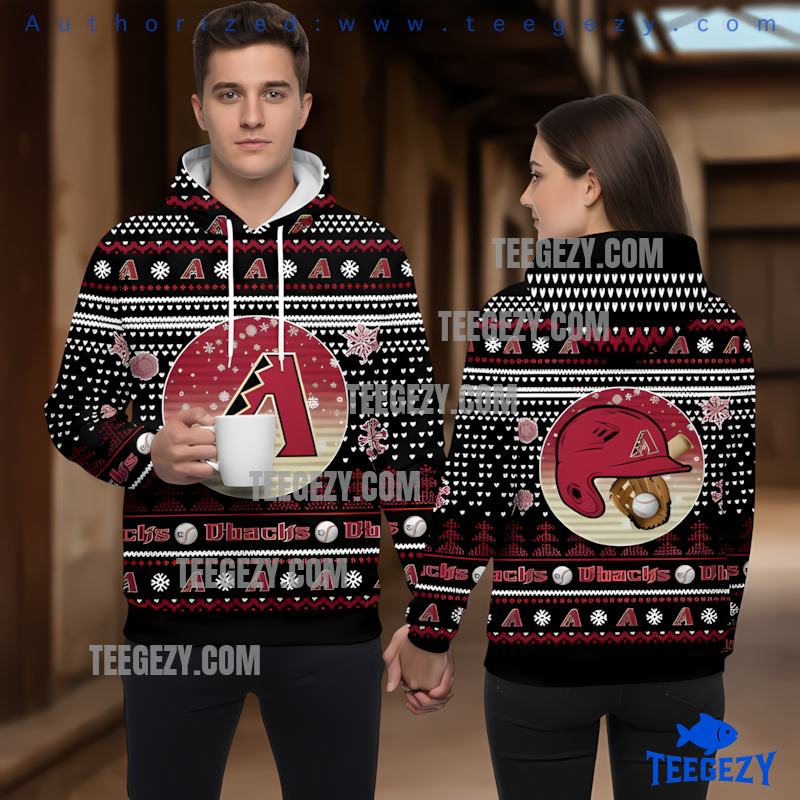 Arizona Diamondbacks Logo Ugly 3D Print Hoodie Black