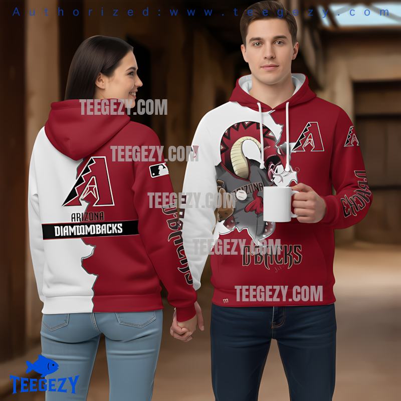 Arizona Diamondbacks Mascot 3D Hoodie Women Red