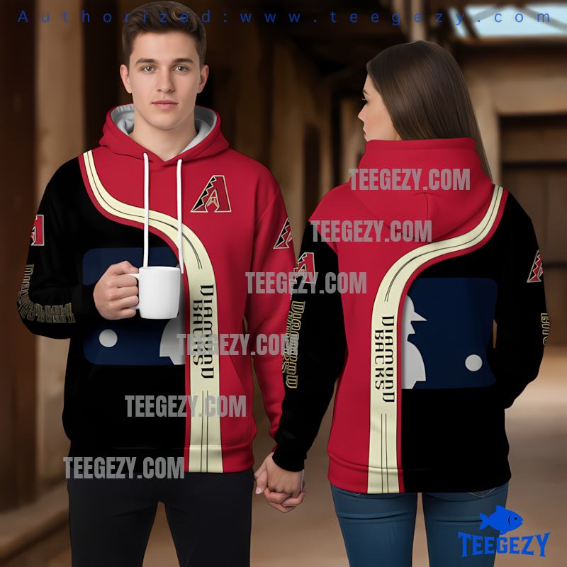 Arizona Diamondbacks Mlb Logo 3D Hoodie Women Red