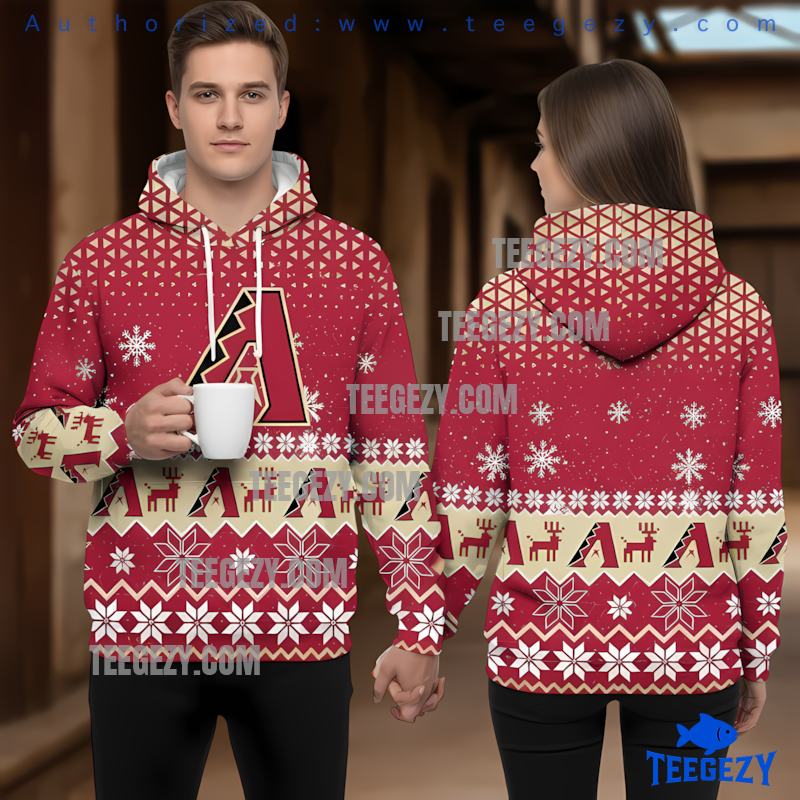 Arizona Diamondbacks Reindeer Ugly 3D Print Hoodie Red
