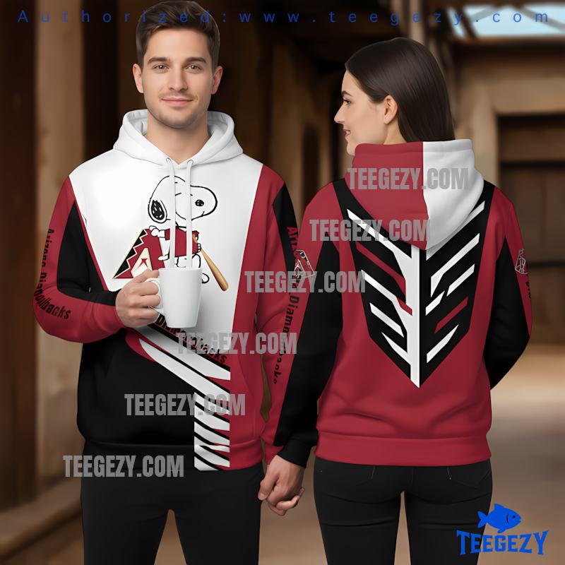 Arizona Diamondbacks Snoopy 3D Hoodie Men Red