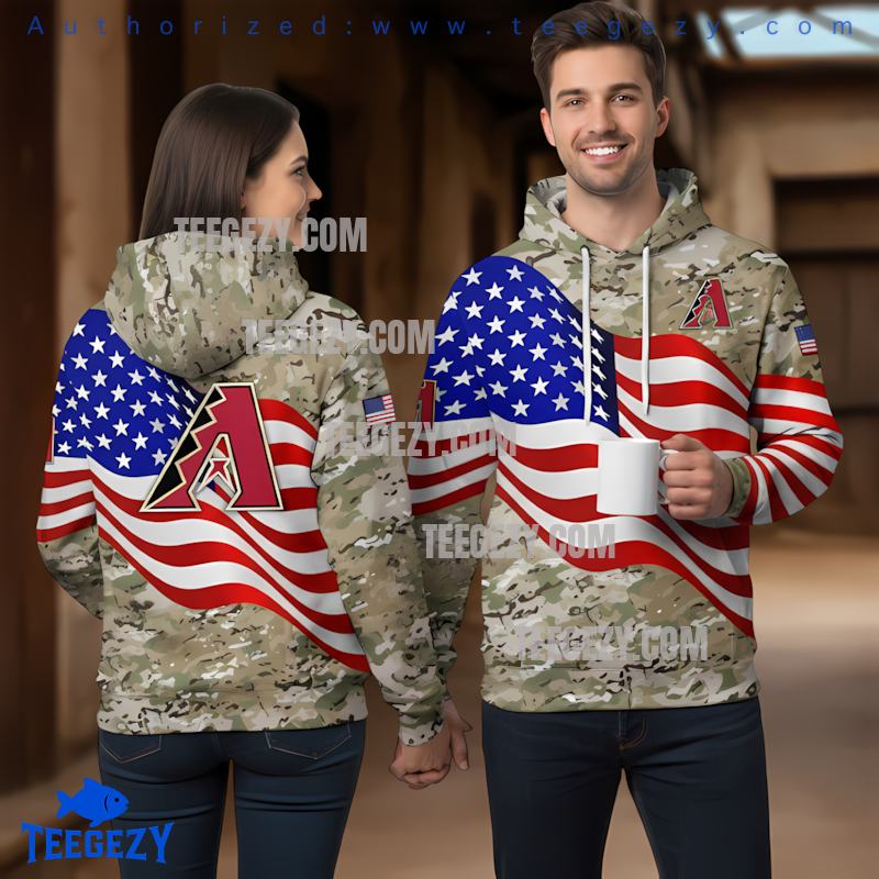 Arizona Diamondbacks Veteran 3D Print Hoodie Blue