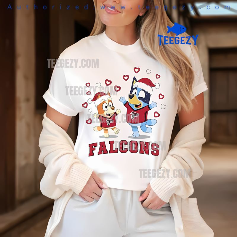 Atlanta Falcons Bluey And Bingo Dancing Christmas Holiday Shirt