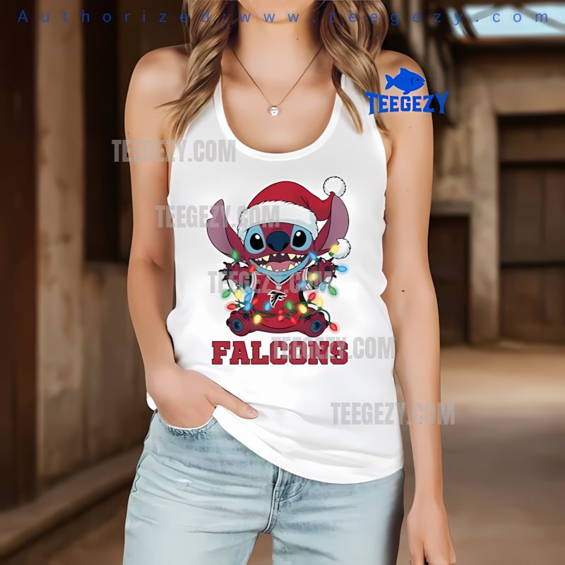 Atlanta Falcons Christmas Stitch Holiday Lights Tanktop Atlanta Falcons Christmas Stitch Holiday Lights Tanktop