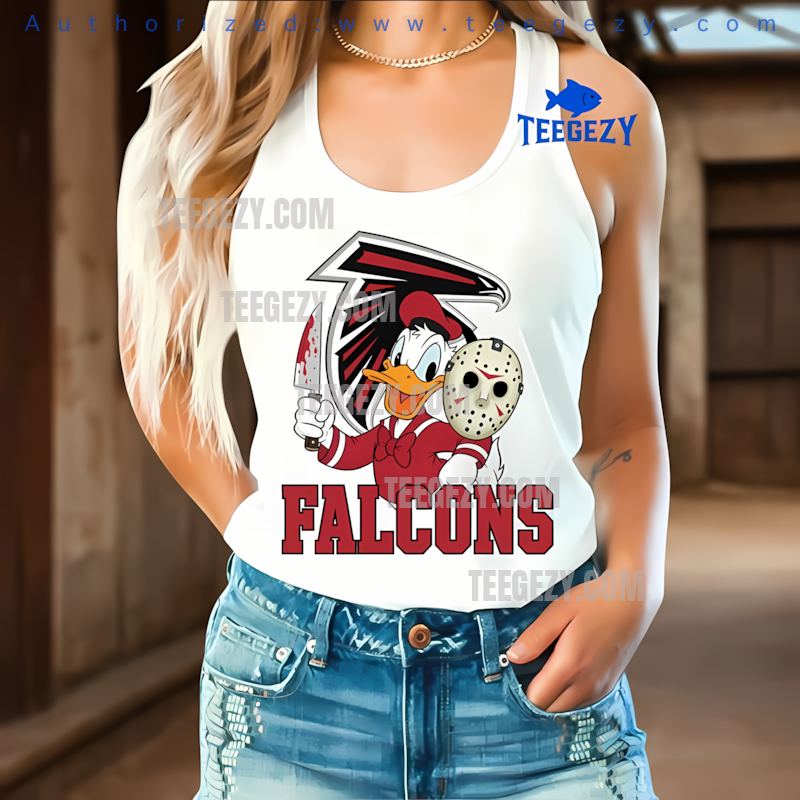 Atlanta Falcons Donald Duck Jason Mask Halloween Tanktop Atlanta Falcons Donald Duck Jason Mask Halloween Tanktop
