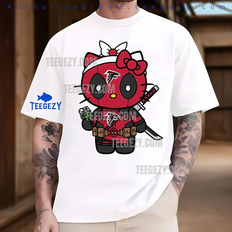 Atlanta Falcons Hello Kitty Deadpool Fun Tee